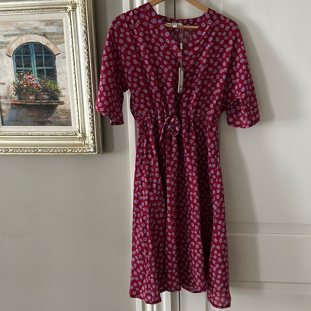 Tucker NYC Madeline Purple Poppies Dress